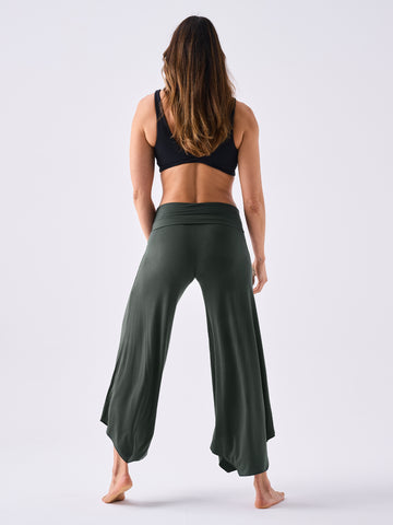 Modal Tulip Flare Pant - Forest